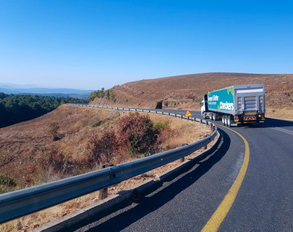 truck on road